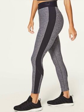 LULULEMON EUC SIZE 6 BOX IT OUT TIGHTS/ Heathered Black